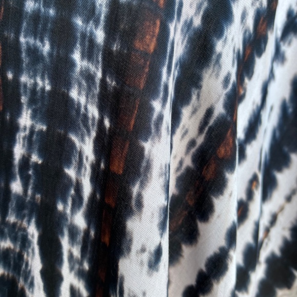 0056/ Black White Brown Kimono Cover up, Cardigan Outer with Fringes - Picture 7 of 9